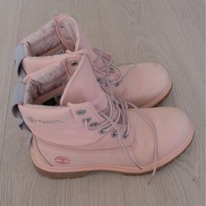 Timberland Women's Light Pink Combat Boots